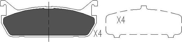 Kavo Parts KBP-4507 - Komplet Pločica, disk-kočnica www.molydon.hr