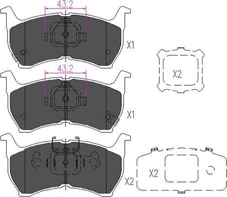 Kavo Parts KBP-4519 - Komplet Pločica, disk-kočnica www.molydon.hr