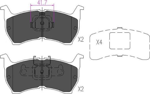 Kavo Parts KBP-4516 - Komplet Pločica, disk-kočnica www.molydon.hr