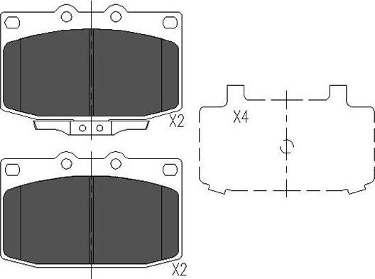 Kavo Parts KBP-4518 - Komplet Pločica, disk-kočnica www.molydon.hr