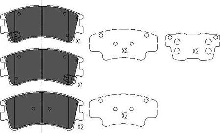 Kavo Parts KBP-4512 - Komplet Pločica, disk-kočnica www.molydon.hr