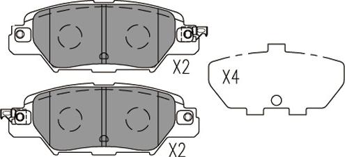 Kavo Parts KBP-4582 - Komplet Pločica, disk-kočnica www.molydon.hr