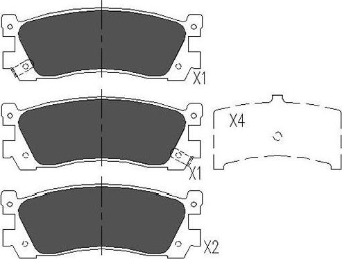 Kavo Parts KBP-4536 - Komplet Pločica, disk-kočnica www.molydon.hr