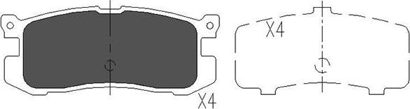 Kavo Parts KBP-4537 - Komplet Pločica, disk-kočnica www.molydon.hr