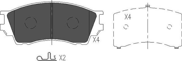 Kavo Parts KBP-4529 - Komplet Pločica, disk-kočnica www.molydon.hr