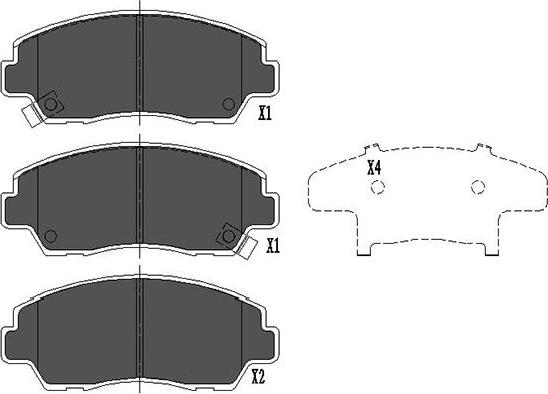 Kavo Parts KBP-4522 - Komplet Pločica, disk-kočnica www.molydon.hr