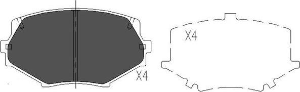 Kavo Parts KBP-4527 - Komplet Pločica, disk-kočnica www.molydon.hr