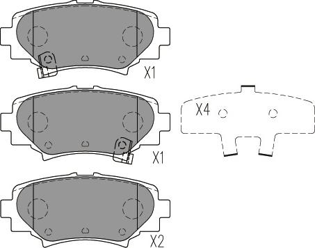 Kavo Parts KBP-4575 - Komplet Pločica, disk-kočnica www.molydon.hr