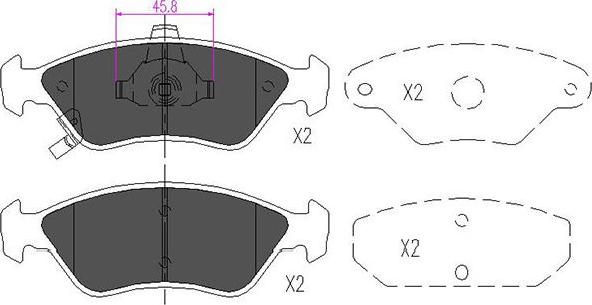 Kavo Parts KBP-4009 - Komplet Pločica, disk-kočnica www.molydon.hr