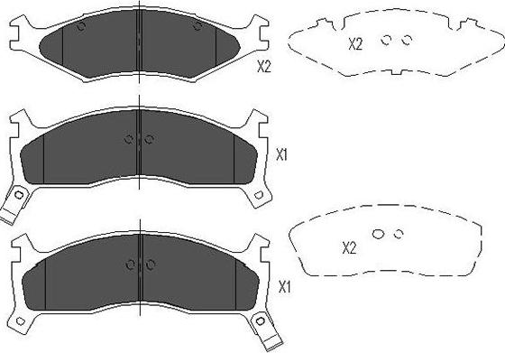 Kavo Parts KBP-4008 - Komplet Pločica, disk-kočnica www.molydon.hr