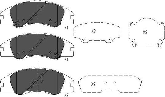 Kavo Parts KBP-4003 - Komplet Pločica, disk-kočnica www.molydon.hr