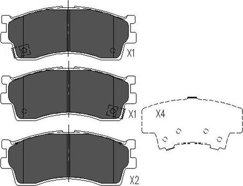 Kavo Parts KBP-4002 - Komplet Pločica, disk-kočnica www.molydon.hr