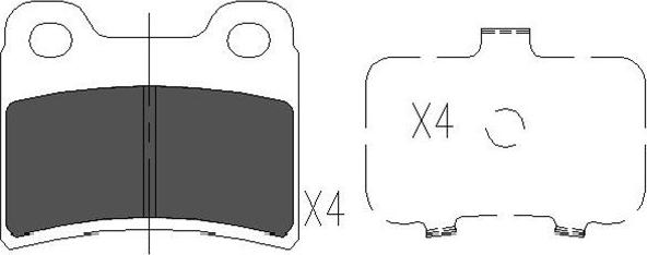 Kavo Parts KBP-4011 - Komplet Pločica, disk-kočnica www.molydon.hr