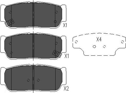 Kavo Parts KBP-4017 - Komplet Pločica, disk-kočnica www.molydon.hr