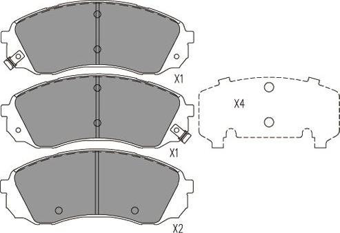 Kavo Parts KBP-4024 - Komplet Pločica, disk-kočnica www.molydon.hr