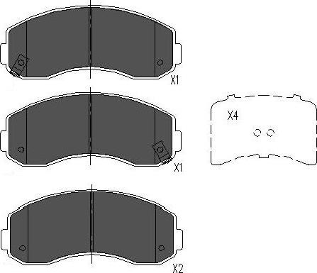 Kavo Parts KBP-4021 - Komplet Pločica, disk-kočnica www.molydon.hr