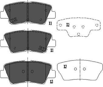 Kavo Parts KBP-4022 - Komplet Pločica, disk-kočnica www.molydon.hr