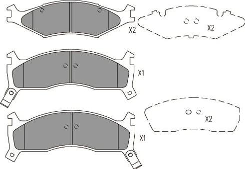 Kavo Parts KBP-4027 - Komplet Pločica, disk-kočnica www.molydon.hr