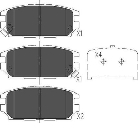 Kavo Parts KBP-5511 - Komplet Pločica, disk-kočnica www.molydon.hr