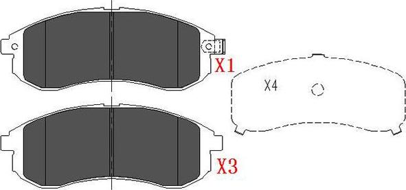 Kavo Parts KBP-5533 - Komplet Pločica, disk-kočnica www.molydon.hr