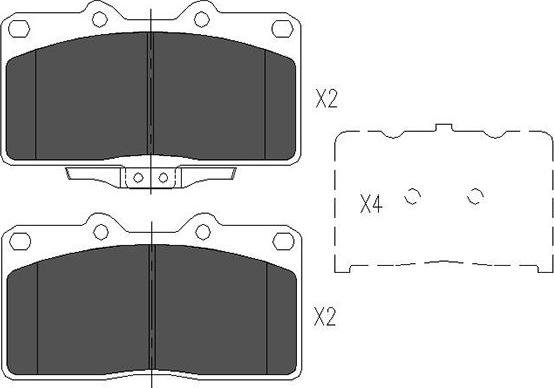 Kavo Parts KBP-5529 - Komplet Pločica, disk-kočnica www.molydon.hr