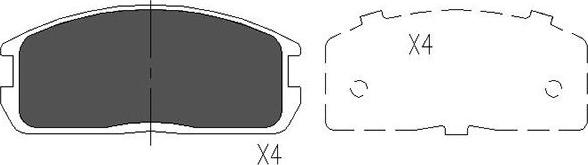 Kavo Parts KBP-5524 - Komplet Pločica, disk-kočnica www.molydon.hr