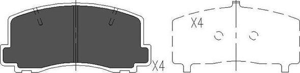 Kavo Parts KBP-5522 - Komplet Pločica, disk-kočnica www.molydon.hr