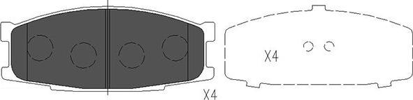 Kavo Parts KBP-5527 - Komplet Pločica, disk-kočnica www.molydon.hr