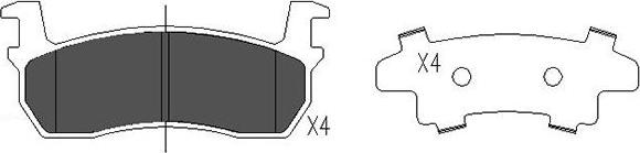 Kavo Parts KBP-6594 - Komplet Pločica, disk-kočnica www.molydon.hr