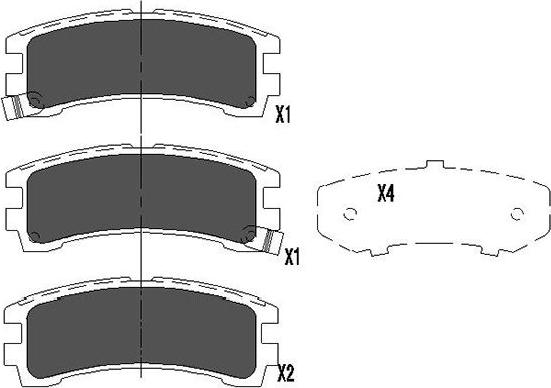 Kavo Parts KBP-6549 - Komplet Pločica, disk-kočnica www.molydon.hr