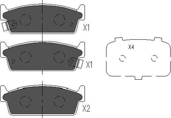 Kavo Parts KBP-6548 - Komplet Pločica, disk-kočnica www.molydon.hr