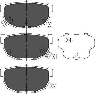 Kavo Parts KBP-6542 - Komplet Pločica, disk-kočnica www.molydon.hr