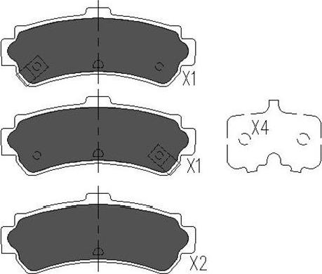 Kavo Parts KBP-6550 - Komplet Pločica, disk-kočnica www.molydon.hr