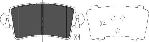 Kavo Parts KBP-6564 - Komplet Pločica, disk-kočnica www.molydon.hr