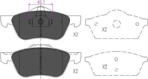 Kavo Parts KBP-6560 - Komplet Pločica, disk-kočnica www.molydon.hr