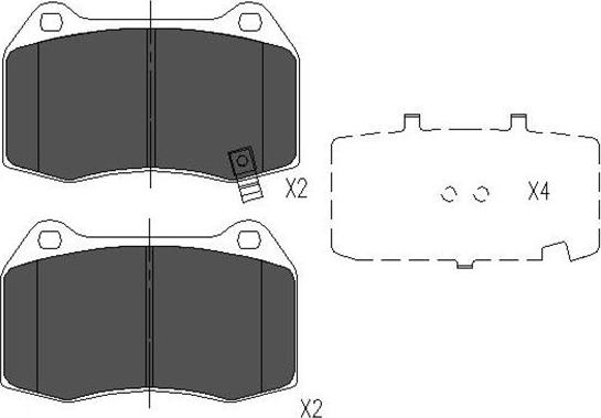 Kavo Parts KBP-6561 - Komplet Pločica, disk-kočnica www.molydon.hr