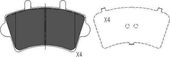 Kavo Parts KBP-6563 - Komplet Pločica, disk-kočnica www.molydon.hr