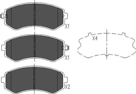 Kavo Parts KBP-6514 - Komplet Pločica, disk-kočnica www.molydon.hr