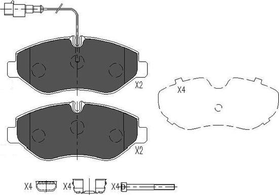 Kavo Parts KBP-6584 - Komplet Pločica, disk-kočnica www.molydon.hr