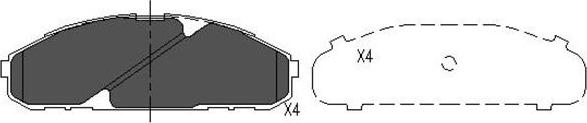 Kavo Parts KBP-6538 - Komplet Pločica, disk-kočnica www.molydon.hr