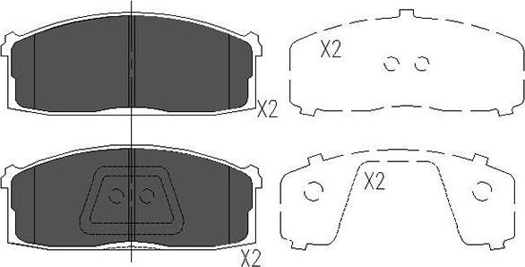 Kavo Parts KBP-6533 - Komplet Pločica, disk-kočnica www.molydon.hr