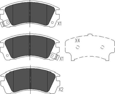 Kavo Parts KBP-6532 - Komplet Pločica, disk-kočnica www.molydon.hr