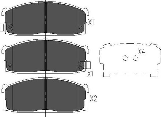 Kavo Parts KBP-6525 - Komplet Pločica, disk-kočnica www.molydon.hr