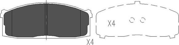 Kavo Parts KBP-6521 - Komplet Pločica, disk-kočnica www.molydon.hr