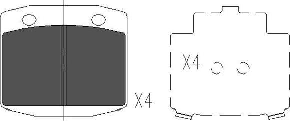 Kavo Parts KBP-6570 - Komplet Pločica, disk-kočnica www.molydon.hr