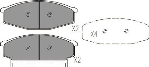 Kavo Parts KBP-6600 - Komplet Pločica, disk-kočnica www.molydon.hr