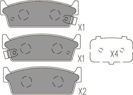 Kavo Parts KBP-6601 - Komplet Pločica, disk-kočnica www.molydon.hr