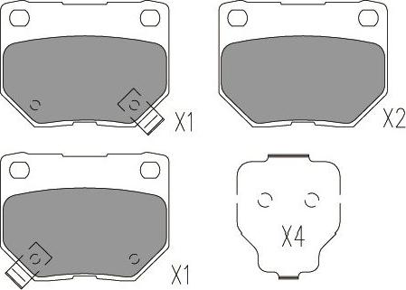 Kavo Parts KBP-6603 - Komplet Pločica, disk-kočnica www.molydon.hr