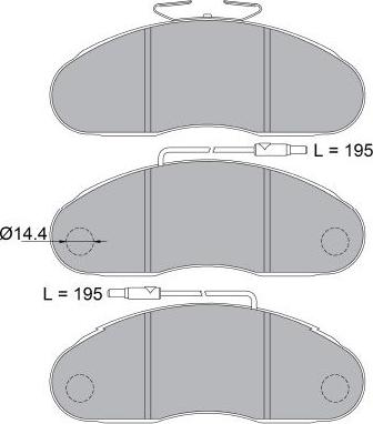 Kavo Parts KBP-6602 - Komplet Pločica, disk-kočnica www.molydon.hr