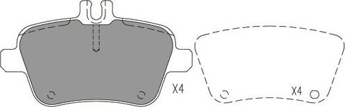 Kavo Parts KBP-6619 - Komplet Pločica, disk-kočnica www.molydon.hr